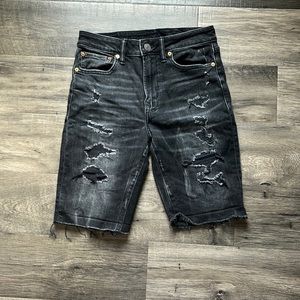 American Eagle Black Jean Waist 28 Shorts